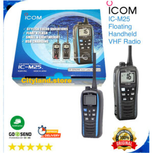 Icom M25 Floating - Bộ Đàm VHF Hàng Hải Nổi Trên Nước Với Công Suất 6W (Màu Xanh)