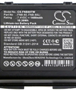 Pin CS-FNB80TW.2 Li-ion 1400mAh Cho Bộ Đàm Vertex Standard VXA-710, VX-5 Và VX-7