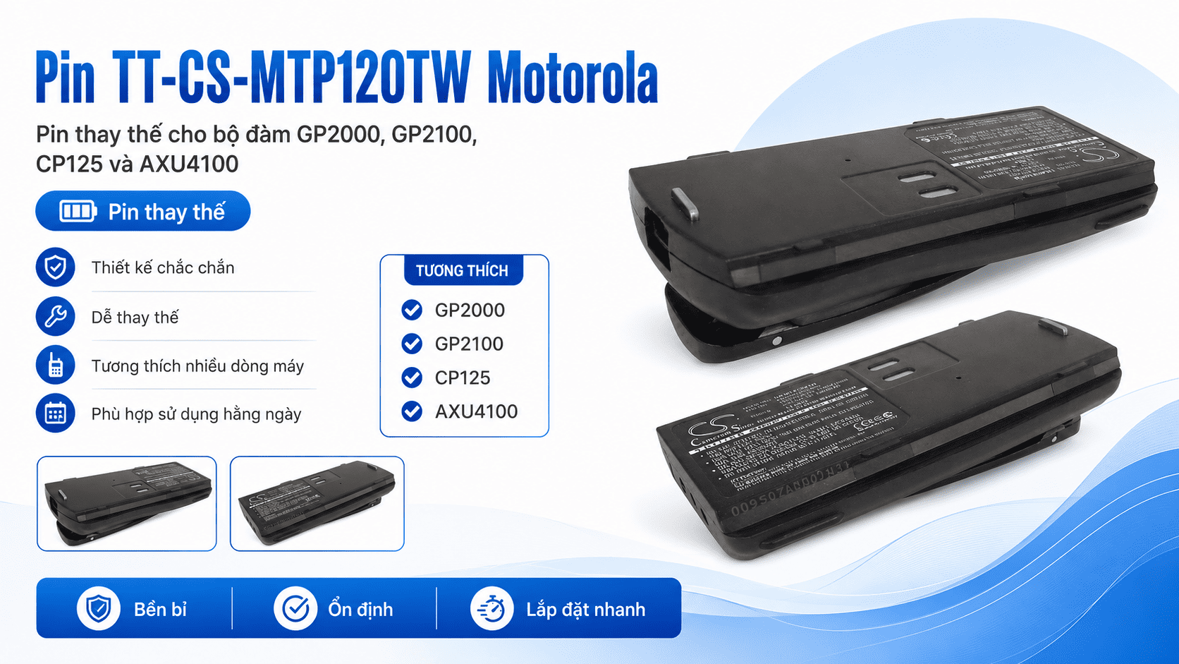 Pin TT-CS-MTP120TW Motorola
