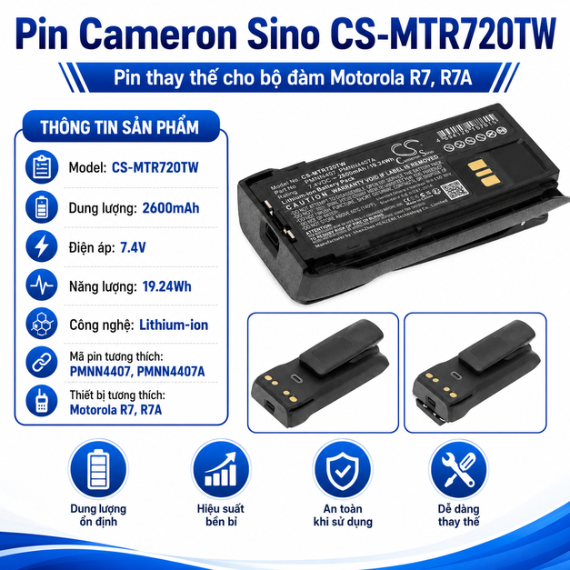 Pin Cameron Sino CS-MTR720TW