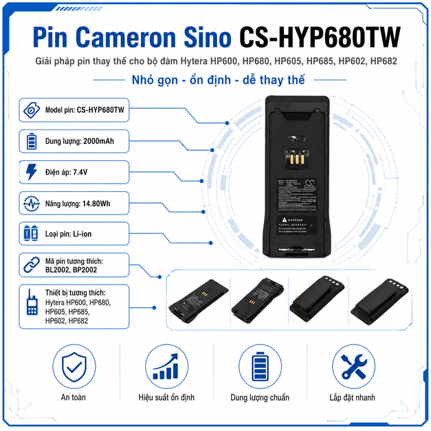 Pin Cameron Sino CS-HYP680TW