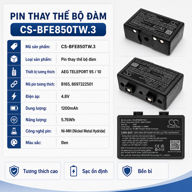 Pin Cameron Sino CS-BFE850TW.3