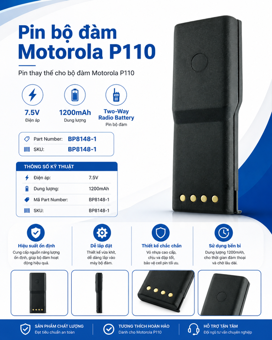 Pin Bộ đàm Motorola 