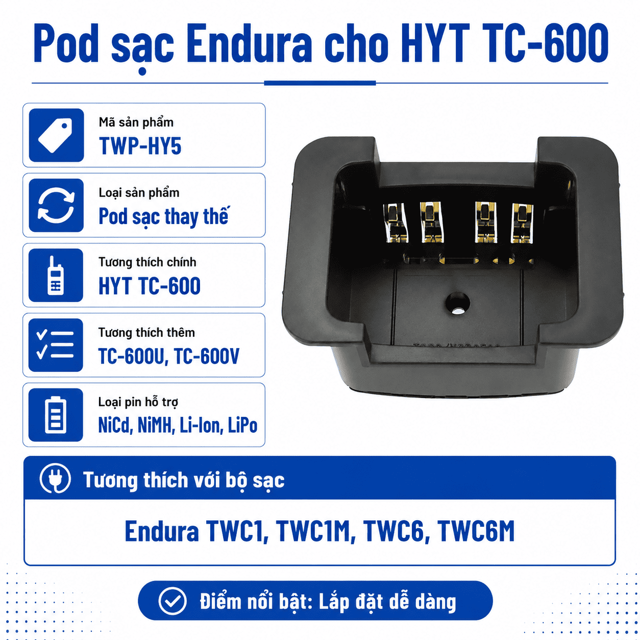 Pod sạc TWP-HY5