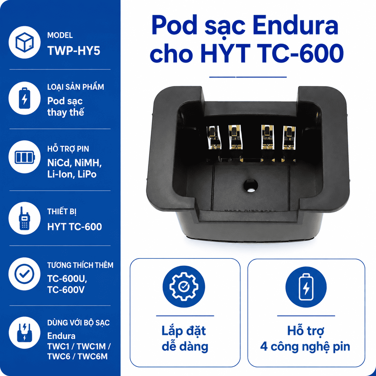 Pod sạc TWP-HY5