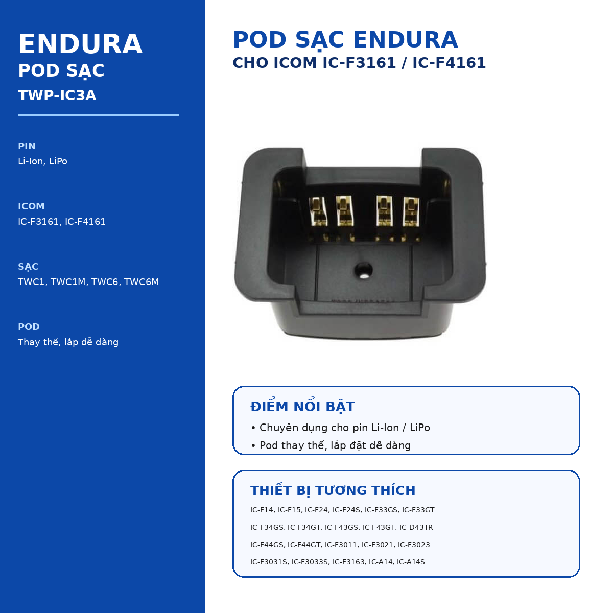 Pod sạc TWP-IC3A