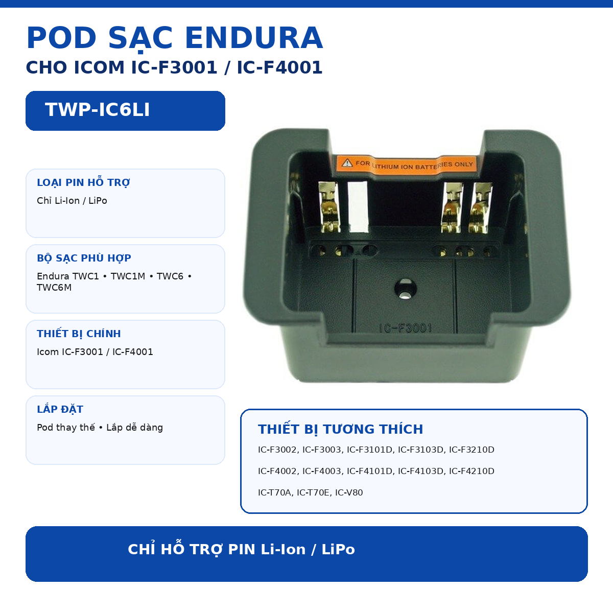 Pod sạc TWP-IC6LI