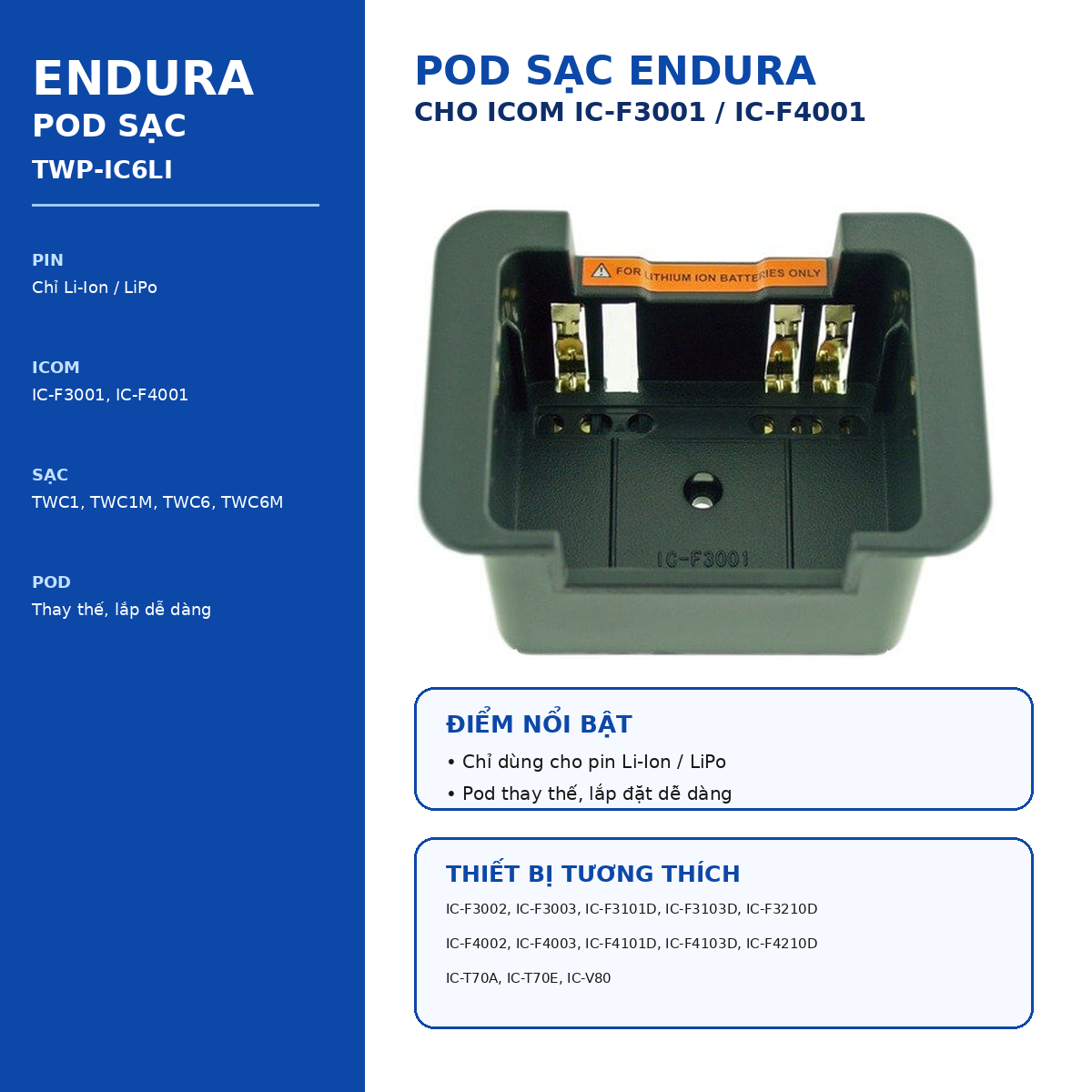 Pod sạc TWP-IC6LI
